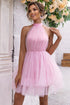 'Oriana' Halter Neck Backless Dress - Celes Fashion